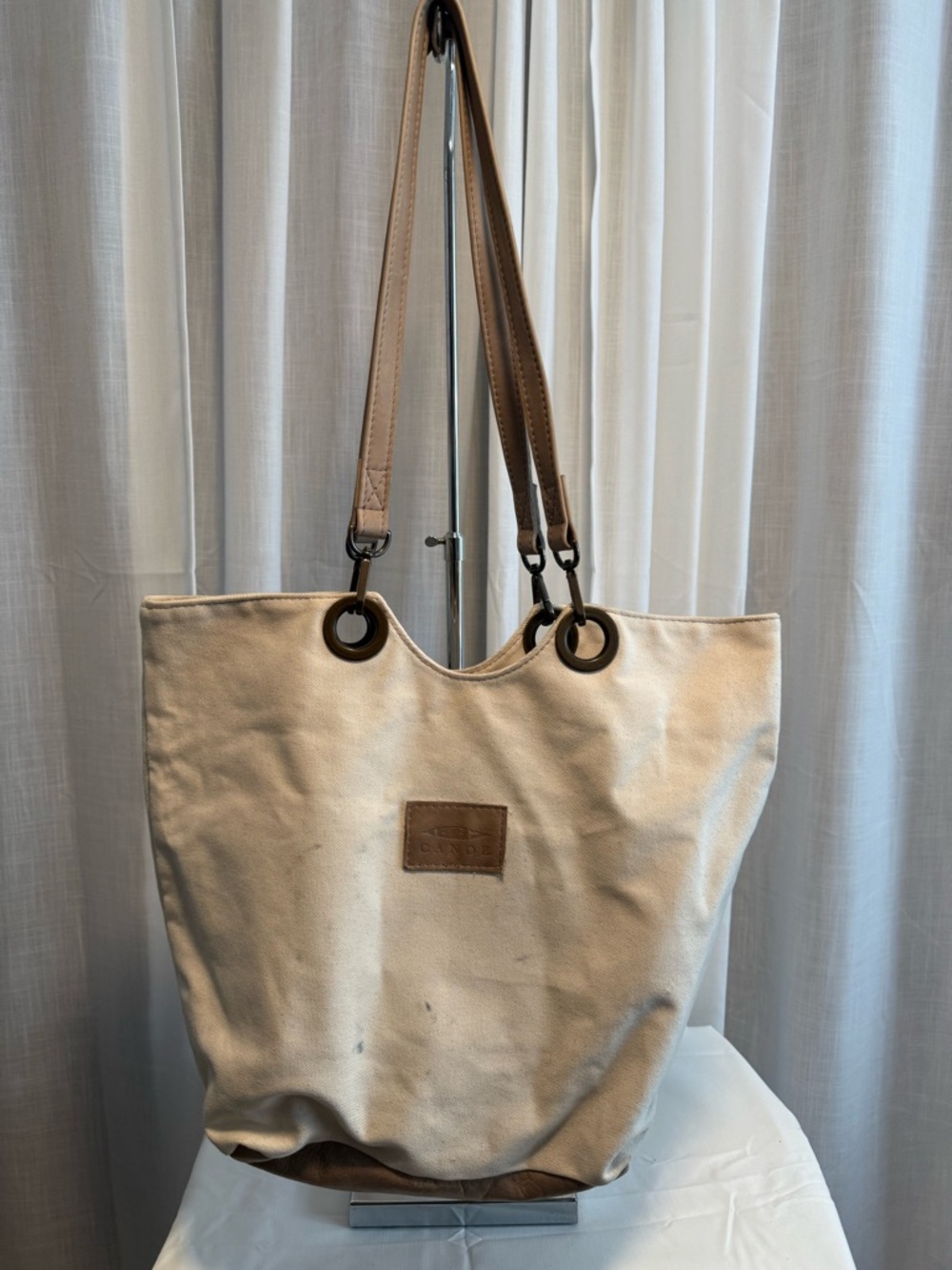 Canoe canvas,‎ and leather bag, extra large